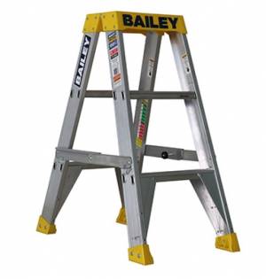 BAILEY Professional Punchlock Aluminium Double Sided Step Ladder 3ft 0.9m - FS13960 - BAILEY "BONANZA" SALE