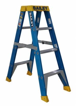 BAILEY Professional Punchlock Fibreglass Double Sided Step Ladder 4ft 1.2m - FS13978 - BAILEY "BONANZA" SALE