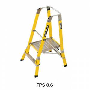 Branach 550mm Fibreglass CorrosionMaster Safety Platform 2 Step Ladder 0.6m Platform Ht (FPS0.6) - Aust Made