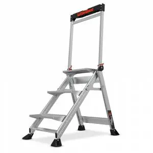 Little Giant Ladder Systems 11903-440 (11903) 0.65m 150kg Aluminium Jumbo 3 Step Stepladder With Handrail - "MEGA" LADDER SALE