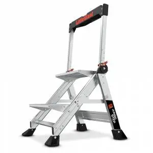 Little Giant Ladder Systems 11902-440 (11902) 0.45m 150kg Aluminium Jumbo 2 Step Stepladder With Handrail - "MEGA" LADDER SALE