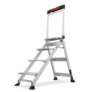 Little Giant Ladder Systems 11904-440 (11904) 0.9m 150kg Aluminium Jumbo 4 Step Stepladder With Handrail - "MEGA" LADDER SALE
