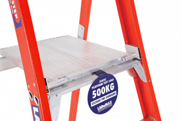 Ladamax 150KG 5 Step Fibreglass Platform Ladder (G)