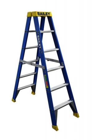 BAILEY Professional Punchlock Fibreglass Double Sided Step Ladder 6ft 1.8m - FS13980 - BAILEY "BONANZA" SALE