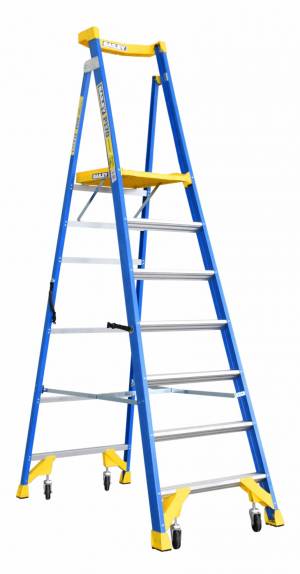 BAILEY P170 Job Station Fibreglass Platform Ladder 7 Steps 7ft 2.0m FS13534 - BAILEY "BONANZA" SALE