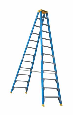 BAILEY Professional Punchlock Fibreglass Double Sided Step Ladder 12ft 3.6m - FS13984 - BAILEY "BONANZA" SALE