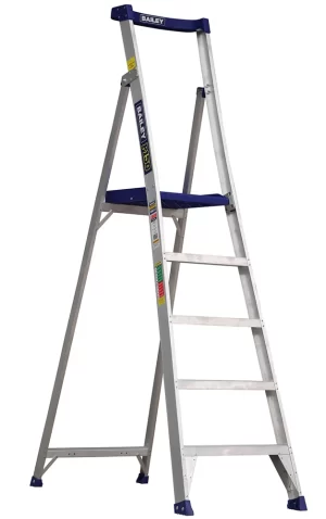 BAILEY P150 Aluminium Platform Ladder 5 Steps 1.5m FS14068 - BAILEY "BONANZA" SALE