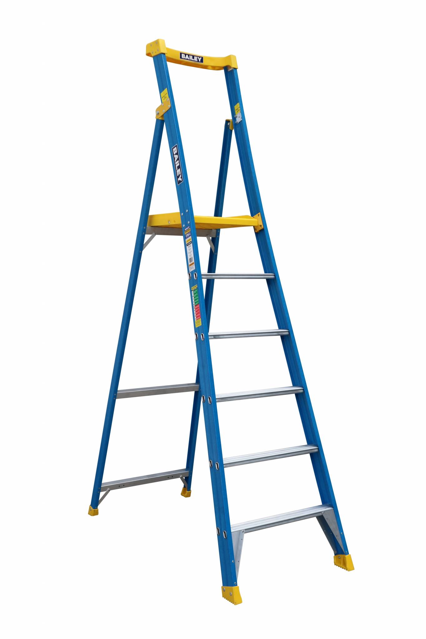 Bailey FS23121 Retractable Castor Kit Fibreglass Platform Step 7-8 Step Ladders