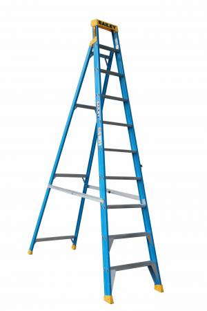 BAILEY Pro Punchlock Lean Safe Fibreglass Single Sided Step Ladder 10ft 3.0m FS13975- BAILEY "BONANZA" SALE