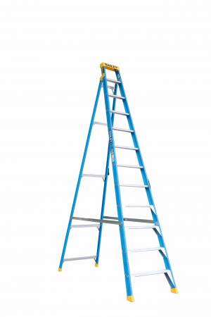 BAILEY Pro Punchlock Lean Safe Fibreglass Single Sided Step Ladder 12ft 3.6m FS13976- BAILEY "BONANZA" SALE