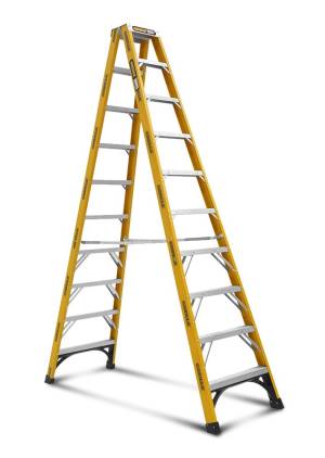 Gorilla FSM010-HD 3.0m 180kg Rate 10-Step Double Sided Fibreglass Ladder - "MEGA" LADDER SALE
