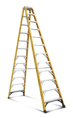 Gorilla FSM012-HD 3.6m 180kg Rated 12-Step Double Sided Fibreglass Ladder - "MEGA" LADDER SALE