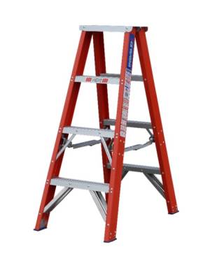 Indalex Pro Series Fibreglass Double Sided Step Ladders 4ft 1.2m -180kg Rated - PROSF4D - "MEGA" LADDER SALE