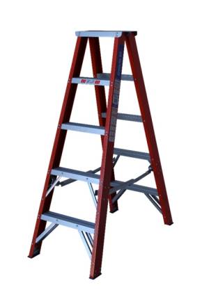 Indalex Pro Series Fibreglass Double Sided Step Ladders 5ft 1.5m - 180kg Rated - PROSF5D - "MEGA" LADDER SALE
