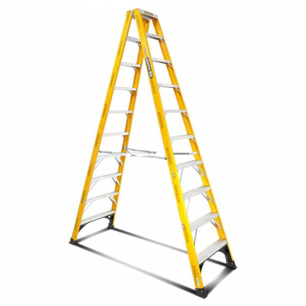 Gorilla FSM010-I 10-Step 3m 150kg Fibreglass Industrial Double Sided Step Ladder