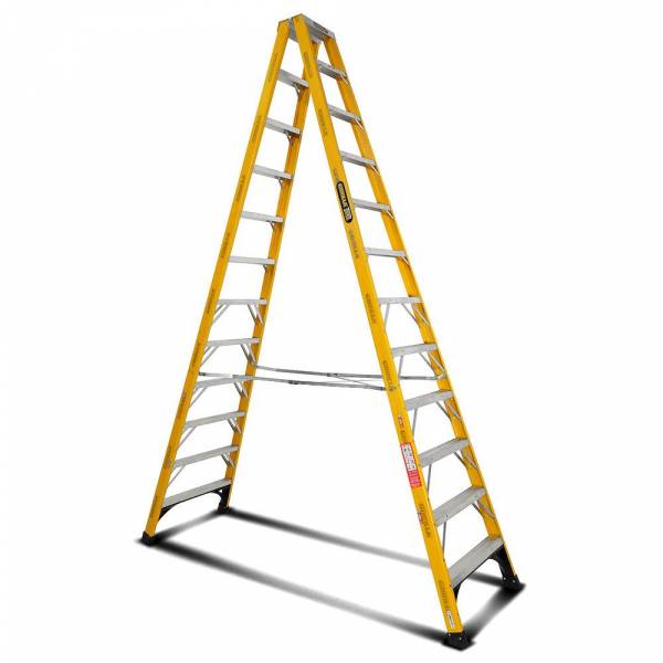 Gorilla FSM012-I 12-Step 3.6m 150kg Fibreglass Industrial Double Sided Step Ladder