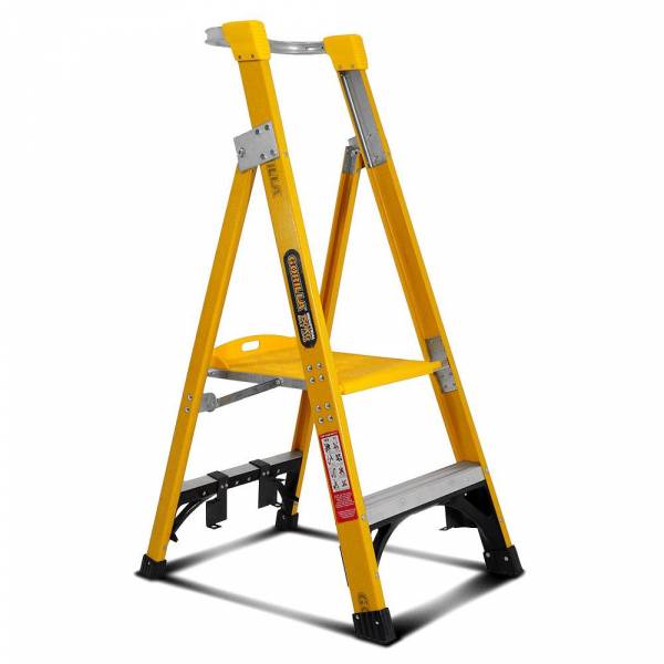 Gorilla FPL002-I 2-Step 0.6m 150kg Fibreglass Industrial Platform Ladder