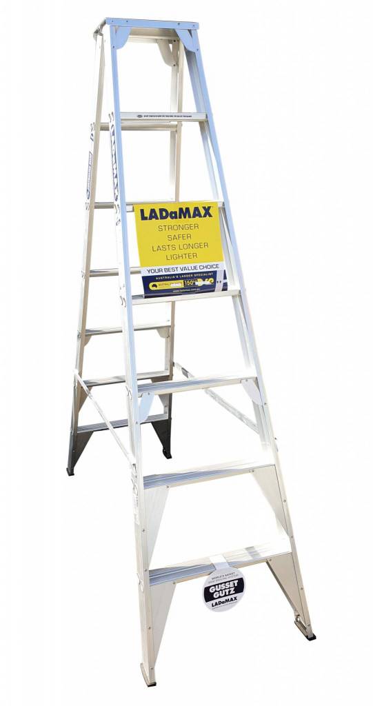 Ladamax Aluminium 150kg Double Sided Ladder - 7Ft (2.1m) | Ladamax Aluminium 150kg Double Sided Ladder - 7Ft (2.1m) | Ladamax Aluminium 150kg Double Sided Ladder - 7Ft (2.1m)