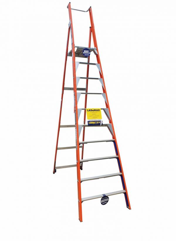 Ladamax 150 KG Fibreglass Platform Ladder - 10" (3.0) | Ladamax 150 KG Fibreglass Platform Ladder - 10" (3.0) | Ladamax 150 KG Fibreglass Platform Ladder - 10" (3.0)