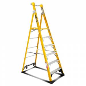 Gorilla FPL006-I 6-Step 1.8m 150kg Fibreglass Industrial Platform Ladder
