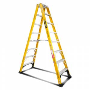 Gorilla FSM008-I 8-Step 2.4m 150kg Fibreglass Industrial Double Sided Step Ladder