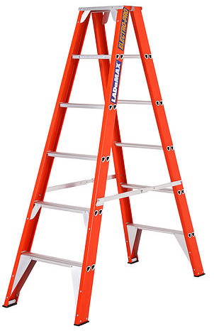 Ladamax Fibreglass 150kg Double Sided Ladder 6Ft - (1.8m) | Ladamax Fibreglass 150kg Double Sided Ladder 6Ft - (1.8m) | Ladamax Fibreglass 150kg Double Sided Ladder 6Ft - (1.8m)