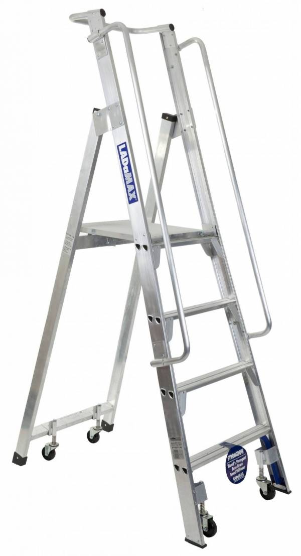 Ladamax "Stock-Mate" Warehouse Platform Ladder 150kg Rated 3" (.9m) | Ladamax "Stock-Mate" Warehouse Platform Ladder 150kg Rated 3" (.9m) | Ladamax "Stock-Mate" Warehouse Platform Ladder 150kg Rated 3" (.9m)