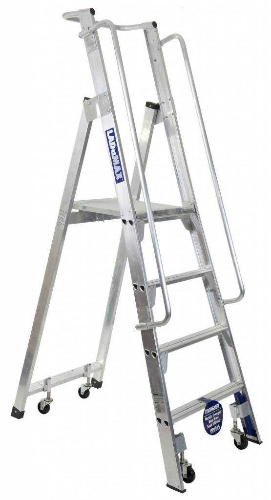 Ladamax "Stock-Mate" Warehouse Platform Ladder 150kg Rated 5" (1.5m) | Ladamax "Stock-Mate" Warehouse Platform Ladder 150kg Rated 5" (1.5m) | Ladamax "Stock-Mate" Warehouse Platform Ladder 150kg Rated 5" (1.5m)
