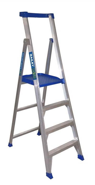 Blue Aluminium Platform Step Ladders