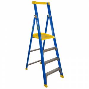 BAILEY Fibreglass P150 Platform Ladder 4 Steps 1.2m