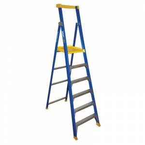 BAILEY Fibreglass P150 Platform Ladder 6 Steps 1.8m