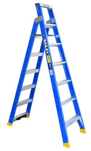 BAILEY Professional Fibreglass Dual Purpose Ladder with Pole Support 7ft 2.1m - 3.8m | BAILEY Professional Fibreglass Dual Purpose Ladder with Pole Support 7ft 2.1m - 3.8m | BAILEY Professional Fibreglass Dual Purpose Ladder with Pole Support 7ft 2.1m - 3.8m