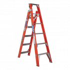 Ladamax Fibreglass Dual Purpose Step Extension Ladder | Swagelock Swagelock style is stronger in twist than riveted ladder