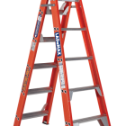 Ladamax Fibreglass Dual Purpose Step Extension Ladder | Swagelock Swagelock style is stronger in twist than riveted ladder