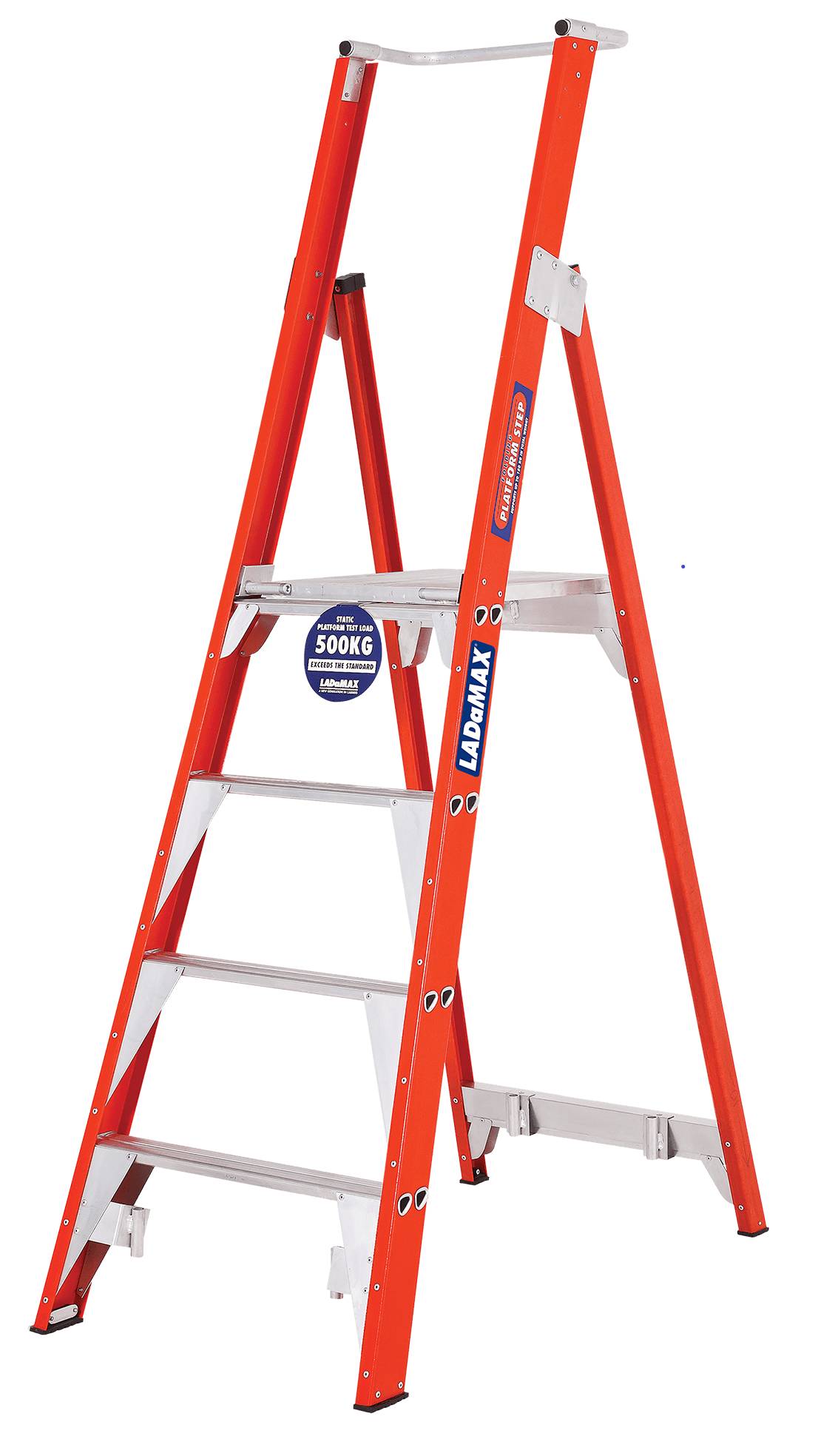 Fiberglass Platform Ladder - 8' Overall Height