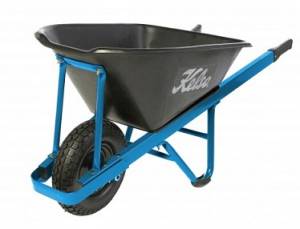 Kelso Heavy Trade 100 Lt Poly Wheelbarrow with 4” pneumatic wheel