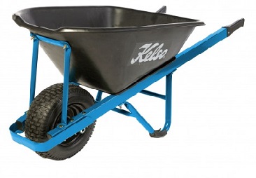 Kelso Pro Trade 100 Lt Poly Wheelbarrow with 4? pneumatic wheel and steel handles