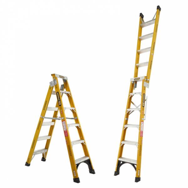 Gorilla Fibreglass Dual Purpose Ladder 150 kg 6ft 1.8m - 3.2m