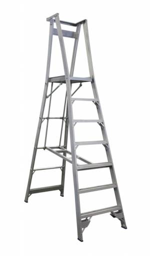 INDALEX Pro Series Aluminium Platform Ladder 7 Steps 10ft/7ft (3.0m/2.1m)