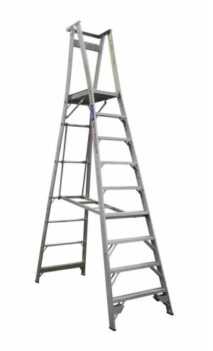 INDALEX Pro Series Aluminium Platform Ladder 9 Steps 12ft/9ft (3.7m/2.7m)
