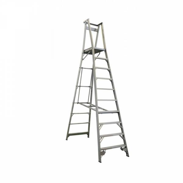 INDALEX Pro Series Aluminium Platform Ladder 10 Steps 13ft/10ft (4.0m/3.0m)