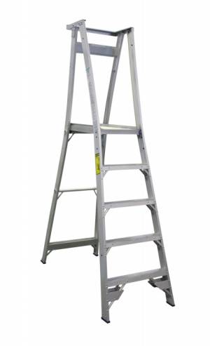 INDALEX Pro Series Aluminium Platform Ladder 5 Steps 8ft/5ft (2.4m/1.5m)