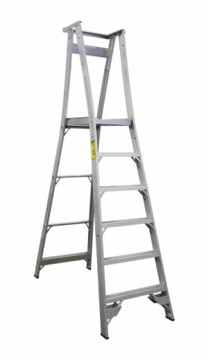 INDALEX Pro Series Aluminium Platform Ladder 6 Steps 9ft/6ft (2.7m/1.8m)
