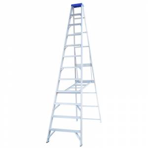 Indalex Pro Series Aluminium Single Sided Ladder - 12ft (3.7m)  PROS12 - 150kg Rated - "MEGA" LADDER SALE