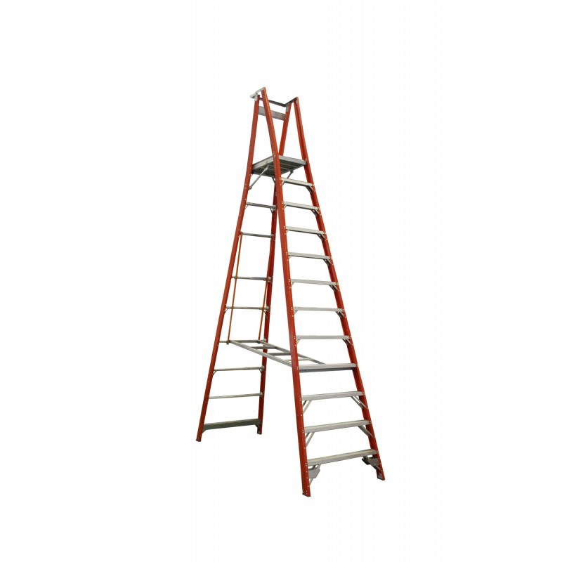 Indalex Pro Series Fibreglass Platform Ladder 12 Step (3.6m)