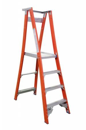 Indalex Fibreglass Platform Ladder 4 Step (1.2m)