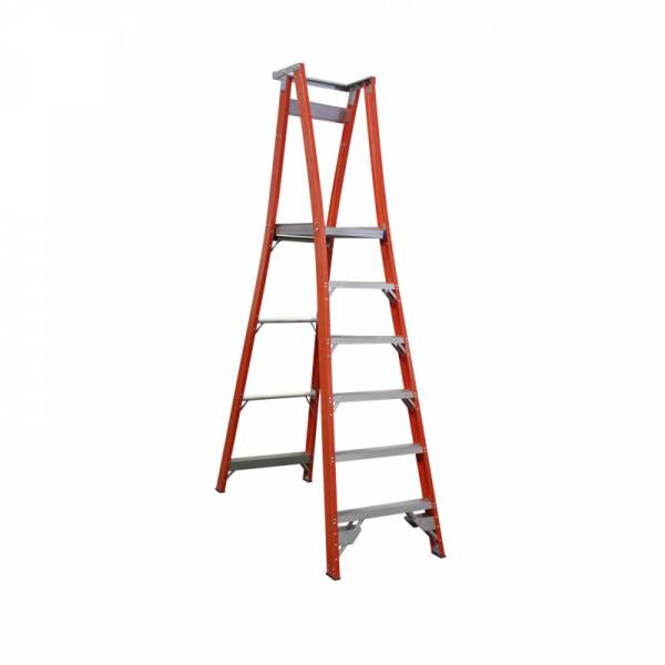 Indalex Pro Series Fibreglass Platform Ladder 6 Step (1.8m)