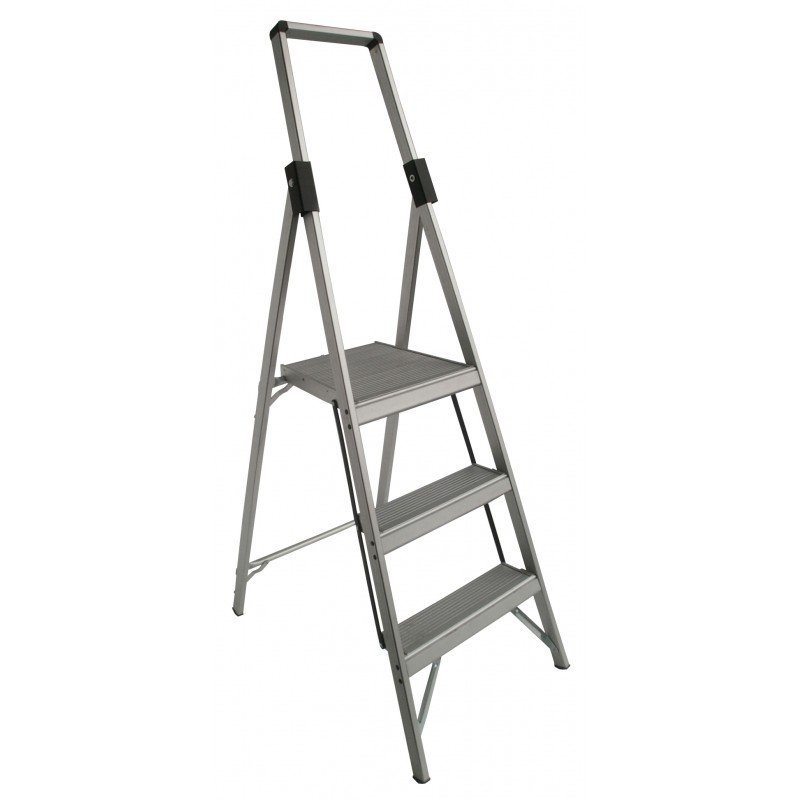 INDALEX Tradesman Aluminium Slimline Platform Ladder 3 Steps 1.8m/0.9m