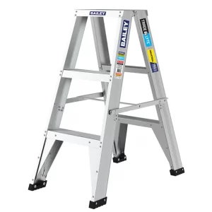Bailey 0.9m 150kg Trade Lyte Aluminium Double Sided Step Ladder FS14019 - BAILEY "BONANZA" SALE