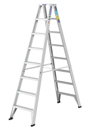 BAILEY 2.4m 150kg Trade Lyte Aluminium Double Sided Step Ladder FS14143 - BAILEY "BONANZA" SALE